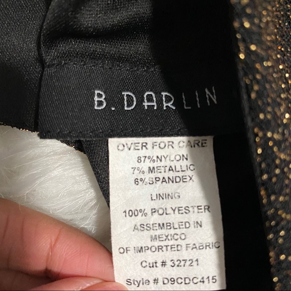 B.DARLIN Gold Glittery Dress - Picture 8 of 8